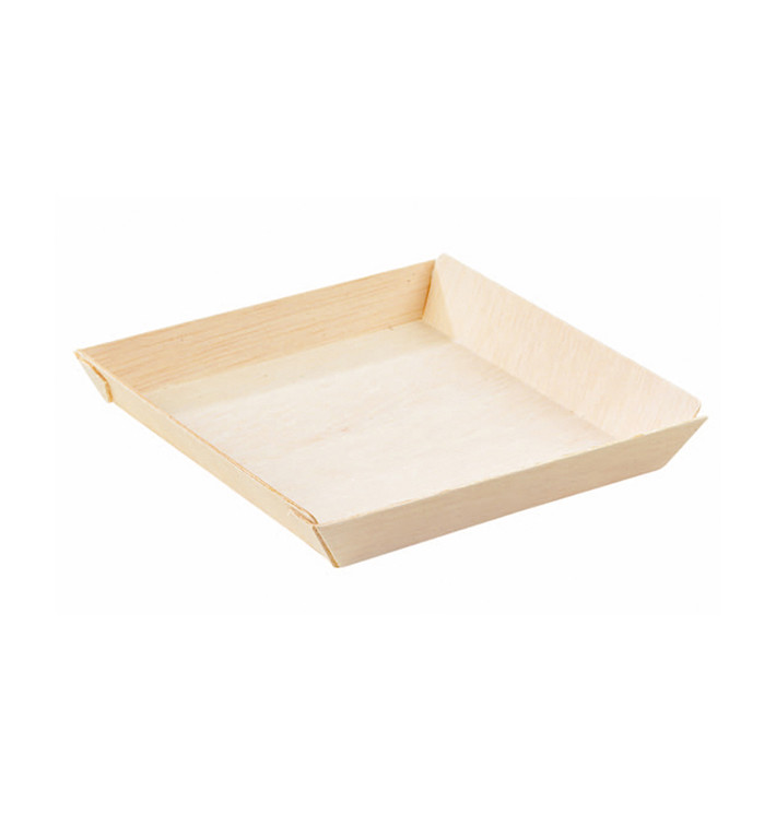 Asisette en Bois 17x17x3,6cm 800ml (100 Unités) Asisette en Bois 17x17x3,6cm 800ml (100 Unités)