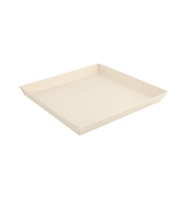 Assiette en Bois 23x23x2,5cm 1250ml (100 Unités) Assiette en Bois 23x23x2,5cm 1250ml (100 Unités)