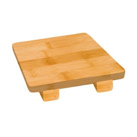 Base en Bambou Naturel pour Sushi 15x15x2,5cm (1 Uté)