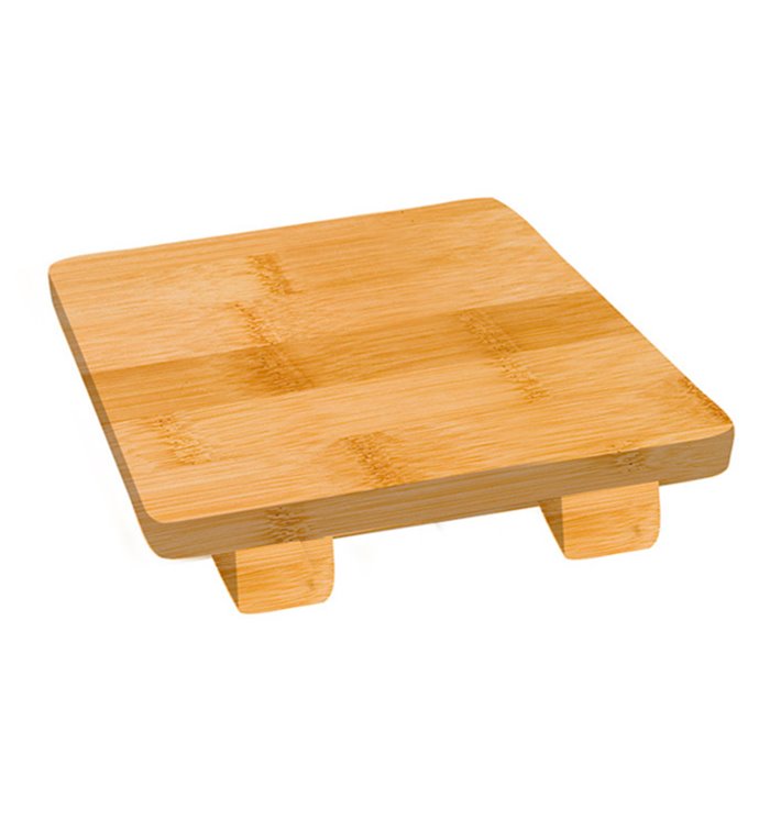 Base en Bambou Naturel pour Sushi 15x15x2,5cm (1 Uté) Base en Bambou Naturel pour Sushi 15x15x2,5cm (1 Uté)
