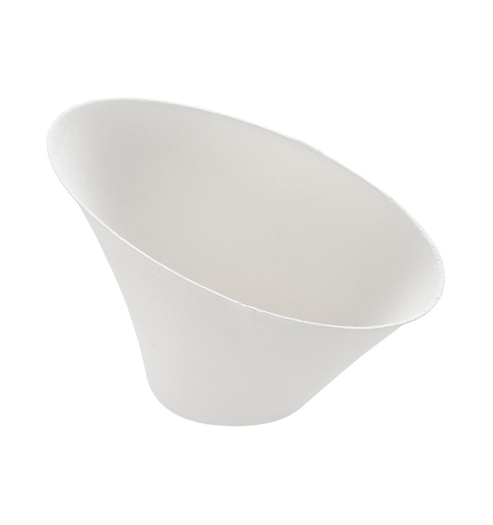 Mini Bol Canne à Sucre Ovale Blanc 300ml (50 Utés) Mini Bol Canne à Sucre Ovale Blanc 300ml (50 Utés)