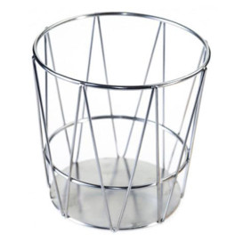 Stalen ronde mand zilver Ø11,5x11,5cm (24 stuks)