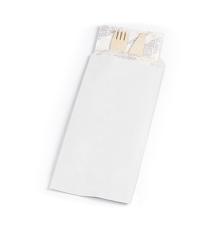 Enveloppe Bestekhouder Wit 9x24cm (1000 stuks) Enveloppe Bestekhouder Wit 9x24cm (1000 stuks)