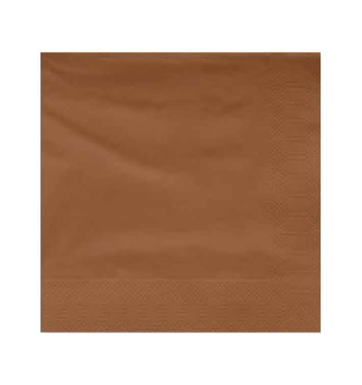 Serviette Papier à Cocktail 20x20cm Marron (100 Utés) Serviette Papier à Cocktail 20x20cm Marron (100 Utés)