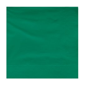 Papieren servet groene rand 20x20cm 2C (6000 stuks)