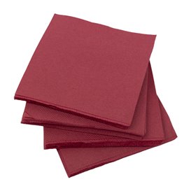 Serviette en Papier Micro Point 20x20cm Bordeaux (100 Utés)