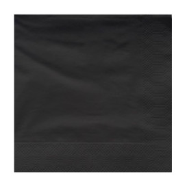 Serviette Papier à Cocktail 25x25cm Noir (200 Utés)