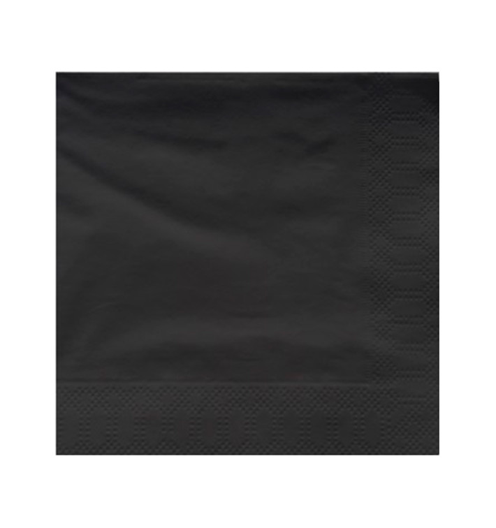 Serviette Papier à Cocktail 25x25cm Noir (200 Utés) Serviette Papier à Cocktail 25x25cm Noir (200 Utés)