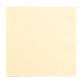 Serviette Papier Double Point 25x25cm Crème (50 Utés)