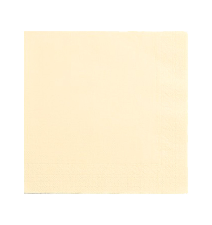 Serviette Papier Double Point 25x25cm Crème (1400 Utés) Serviette Papier Double Point 25x25cm Crème (1400 Utés)
