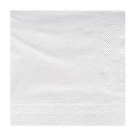 Serviette Papier à Cocktail 25x25cm Blanc (200 Utés)