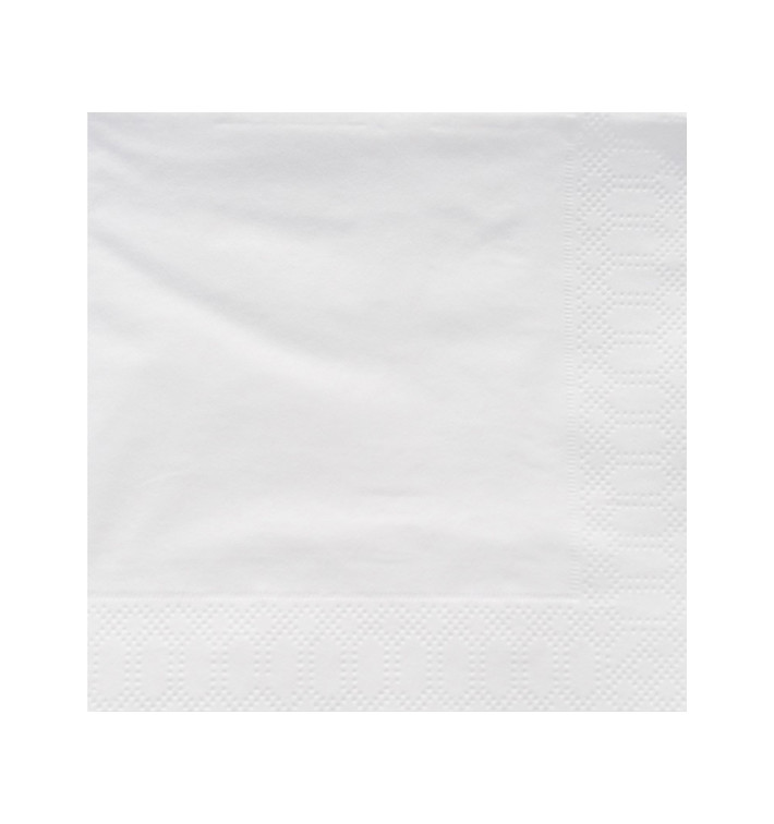 Papieren servet witte rand 25x25cm 2C (200 stuks) Papieren servet witte rand 25x25cm 2C (200 stuks)