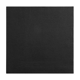 Serviette Papier Double Point 25x25cm Noir (50 Utés)