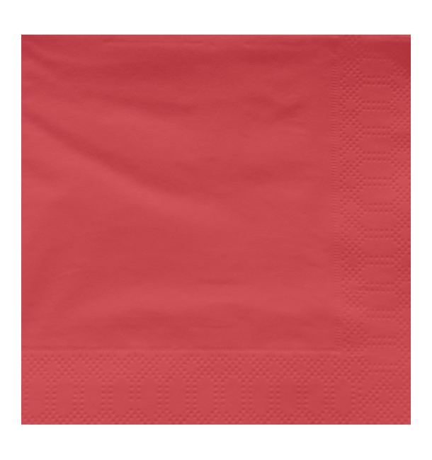 Papieren servet rode rand 2 laags 30x30cm (4500 stuks)
