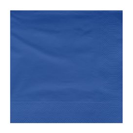 Papieren servet blauwe rand 2 laags 30x30cm (100 stuks) 