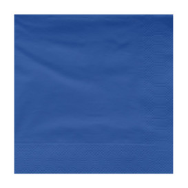 Papieren servet blauwe rand 2 laags 30x30cm (100 stuks) 