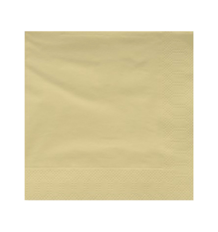 Papieren servet crème rand 2 laags 30x30cm (4500 stuks)