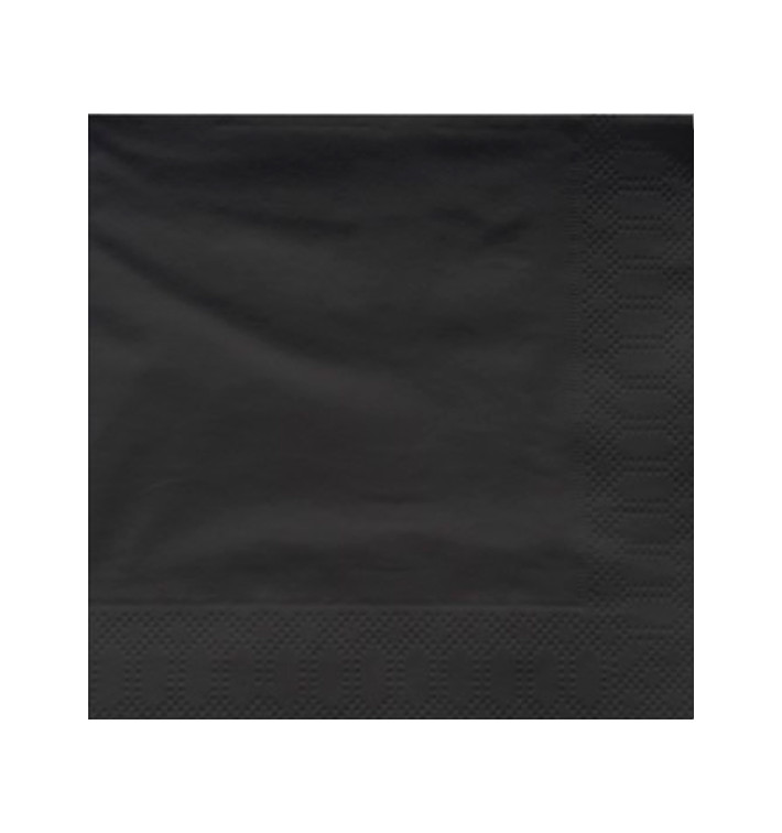 Serviette en Papier Ouate 40x40cm Noir (50 Utés)