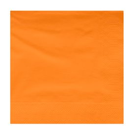 Papieren servet oranje rand 40x40cm (1200 stuks)