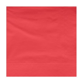 Papieren servet rode rand 40x40cm (50 stuks) 