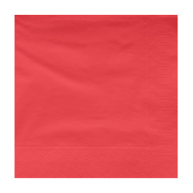 Serviette en Papier Ouate 40x40cm Rouge (1200 Utés)