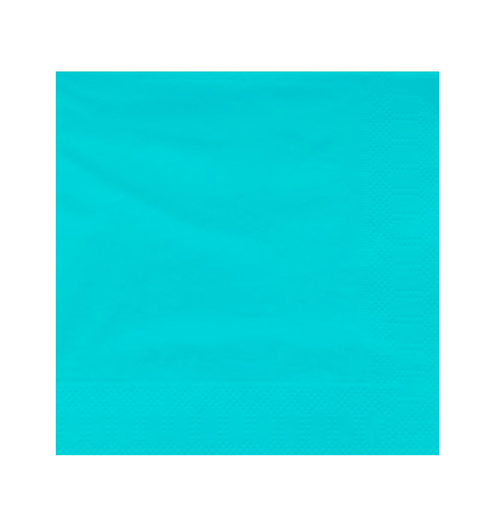 Serviette en Papier Ouate 40x40cm Turquoise (50 Utés) Serviette en Papier Ouate 40x40cm Turquoise (50 Utés)