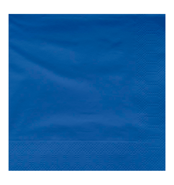 Papieren servet blauwe rand 40x40cm (50 stuks) 