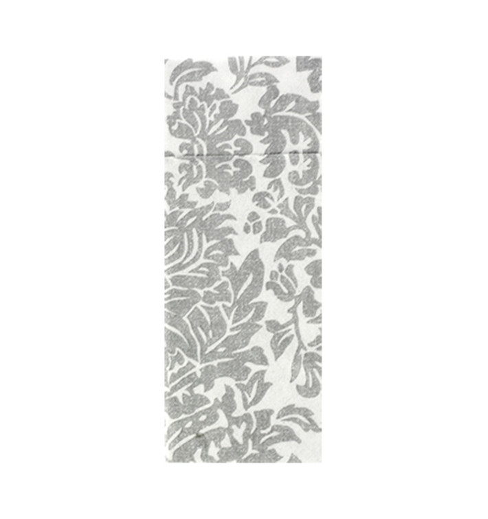 Zakvouw Airlaid Servetten "Versalles" Grijs 32x40cm 55g/m² (40 stuks) Zakvouw Airlaid Servetten "Versalles" Grijs 32x40cm 55g/m² (40 stuks)