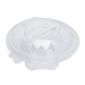 Plastic saladekom APET Rond vormig met lepel 250ml Ø12cm (60 stuks) 