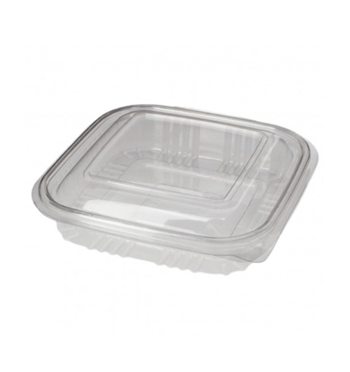 Coque Carrée avec charnière PET 250ml (100 Utés) Coque Carrée avec charnière PET 250ml (100 Utés)