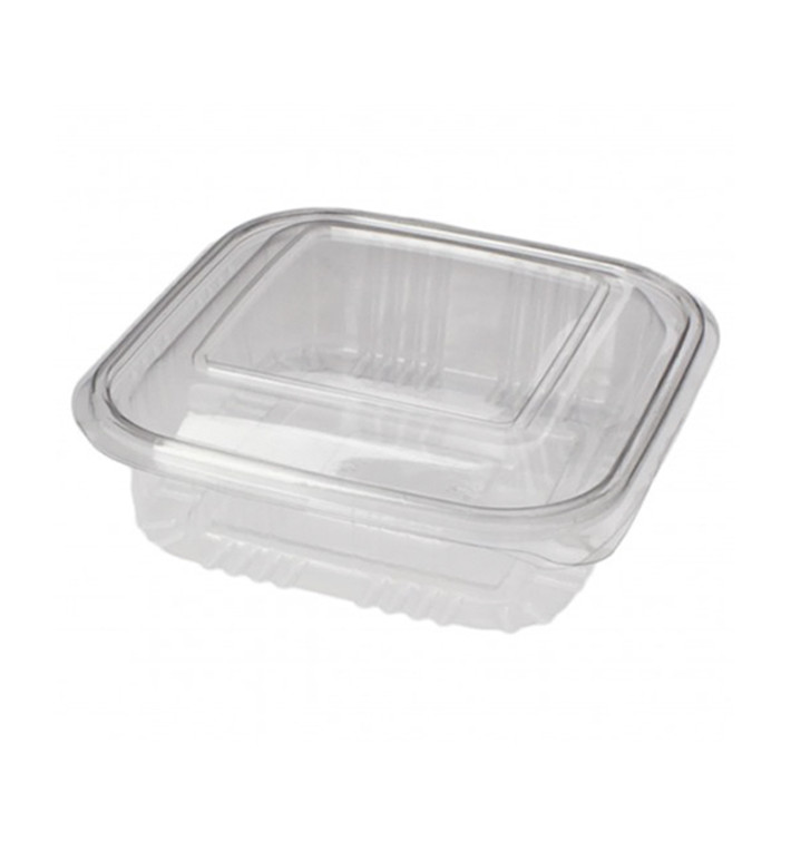 Coque Carrée avec charnière PET 370ml (100 Utés) Coque Carrée avec charnière PET 370ml (100 Utés)