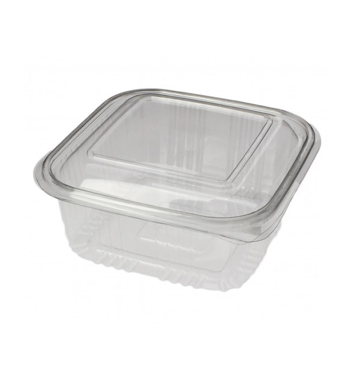 Coque Carrée avec charnière PET 500ml (100 Utés) Coque Carrée avec charnière PET 500ml (100 Utés)