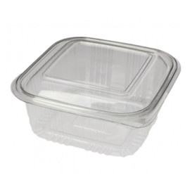 Plastic scharnierende Deli-Container PET Vierkant 500ml (900 stuks)