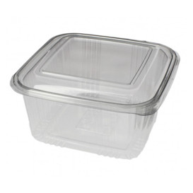 Plastic scharnierende Deli-Container PET Vierkant 1000ml (600 stuks)