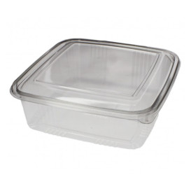 Plastic scharnierende Deli-Container PET Vierkant 1500ml (50 stuks) 