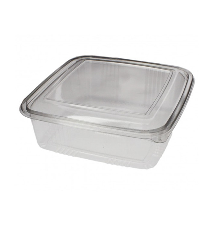 Plastic scharnierende Deli-Container PET Vierkant 1500ml (200 stuks)