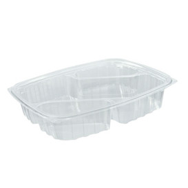 Plastic deli Container OPS "transparantPac" 3 Compartmenten Diagonal transparant 887ml (252 stuks)