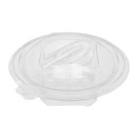 Plastic saladekom APET Rond vormig met lepel 150ml Ø12cm (60 stuks)