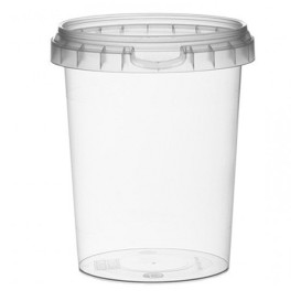 Plastic deli Container met Plastic Deksel PP Onbreekbaar 520 ml Ø9,5 (19 stuks)