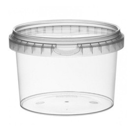 Plastic deli Container met Plastic Deksel PP Onbreekbaar 565 ml Ø11,8 (264 stuks)