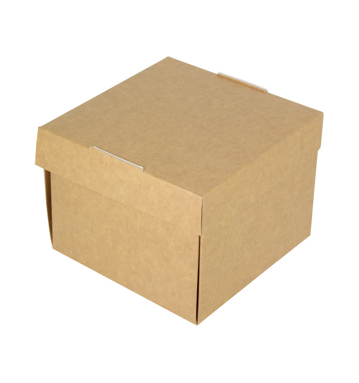 Gourmet Hamburger Doos Kraft 13x13x10cm (150 Stuks) Gourmet Hamburger Doos Kraft 13x13x10cm (150 Stuks)
