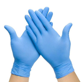 Gants Nitrile sans Poudre Bleu Taille S AQL 1.5 (100 Utés)
