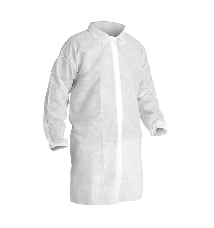 Blouse Visite PP non Tissé Velcro et Sans Poches Blanc XL 25gr (1 Utés) Blouse Visite PP non Tissé Velcro et Sans Poches Blanc XL 25gr (1 Utés)