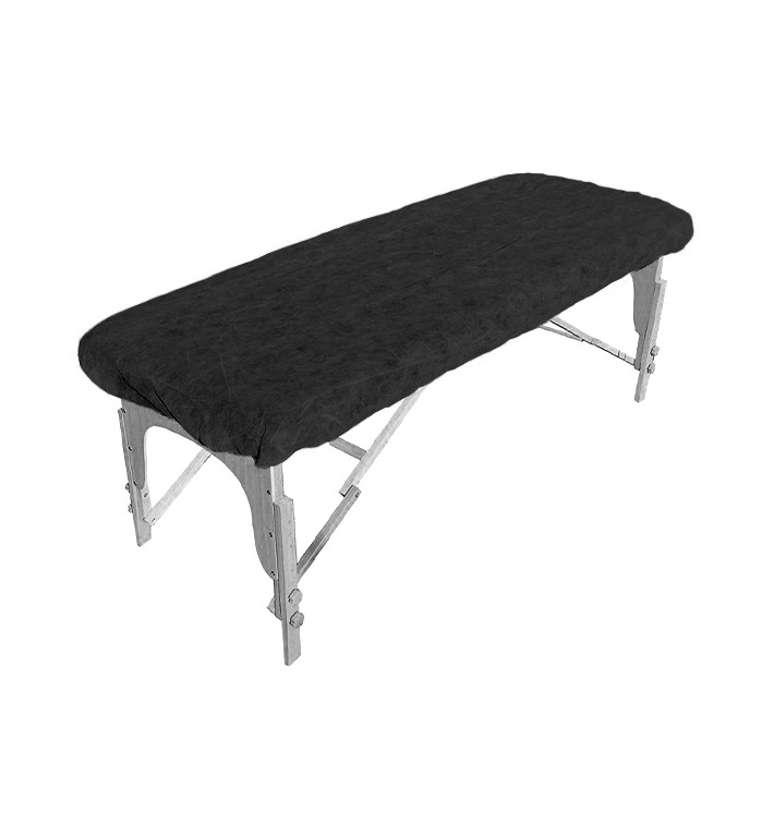 Drap Ajustable Plus PP Non tissé Noir 95x220cm (100 Utés) Drap Ajustable Plus PP Non tissé Noir 95x220cm (100 Utés)