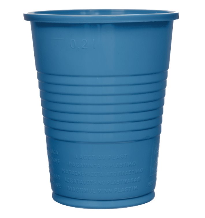 Plastic PS beker donkerblauw 200ml Ø7cm (1500 stuks) Plastic PS beker donkerblauw 200ml Ø7cm (1500 stuks)