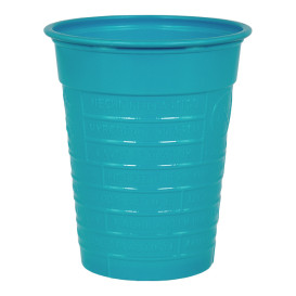 Gobelet Plastique PS Turquoise 200ml Ø7cm (50 Unités)