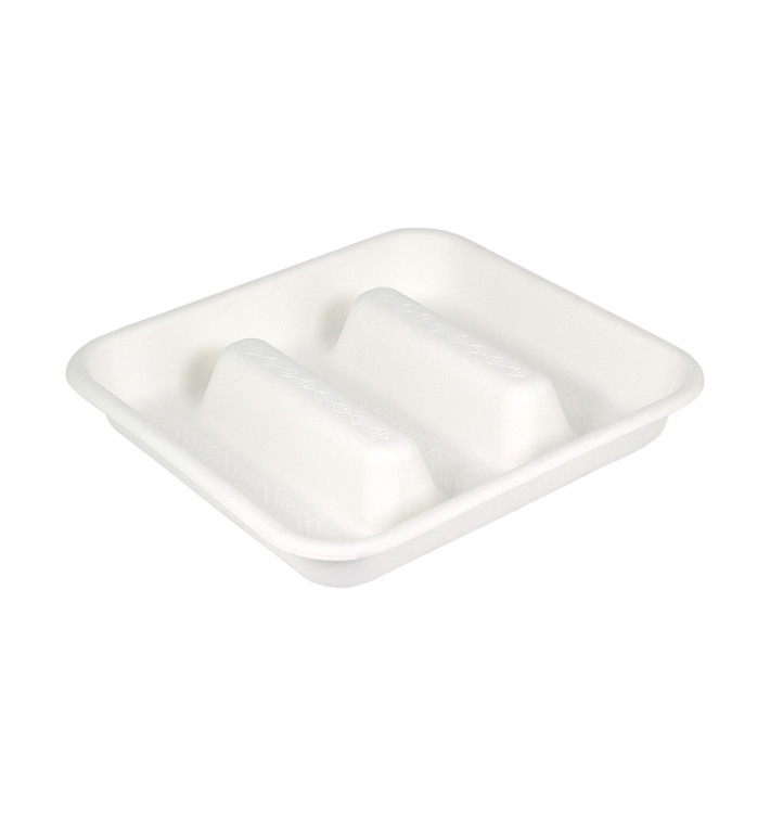 Plateau pour Tacos en Canne à Sucre Blanc 18,5x18,5cm (50 Utés) Plateau pour Tacos en Canne à Sucre Blanc 18,5x18,5cm (50 Utés)