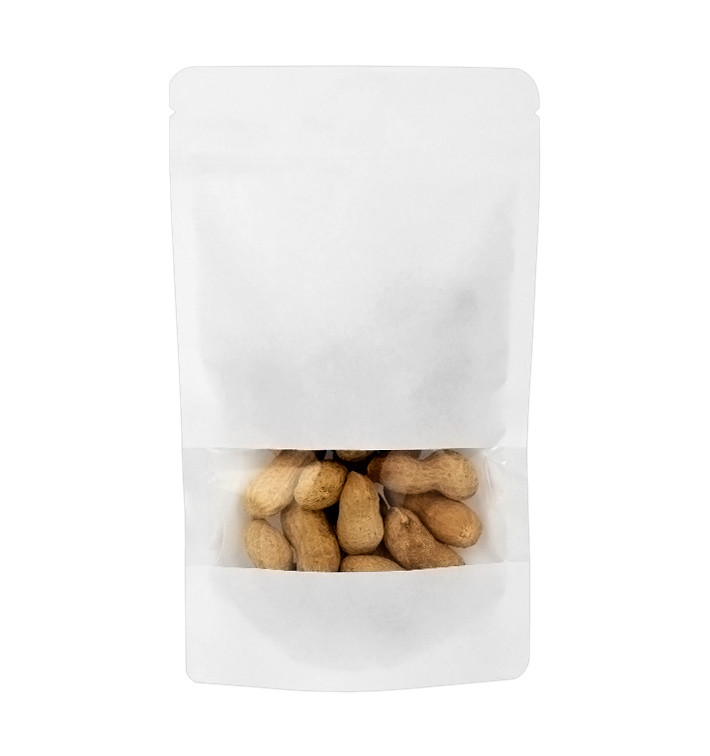 Sac DoyPack avec fermeture et fenêtre Blanc 12+6x20cm (50 Utés) Sac DoyPack avec fermeture et fenêtre Blanc 12+6x20cm (50 Utés)