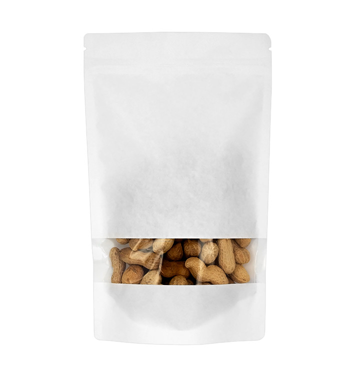 Sac DoyPack avec fermeture et fenêtre Blanc 16+8x26cm (50 Utés) Sac DoyPack avec fermeture et fenêtre Blanc 16+8x26cm (50 Utés)