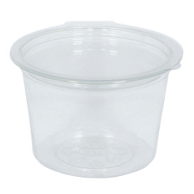 Pot Rond avec charnière APET Transparent 100ml Ø70mm (45 Utés)